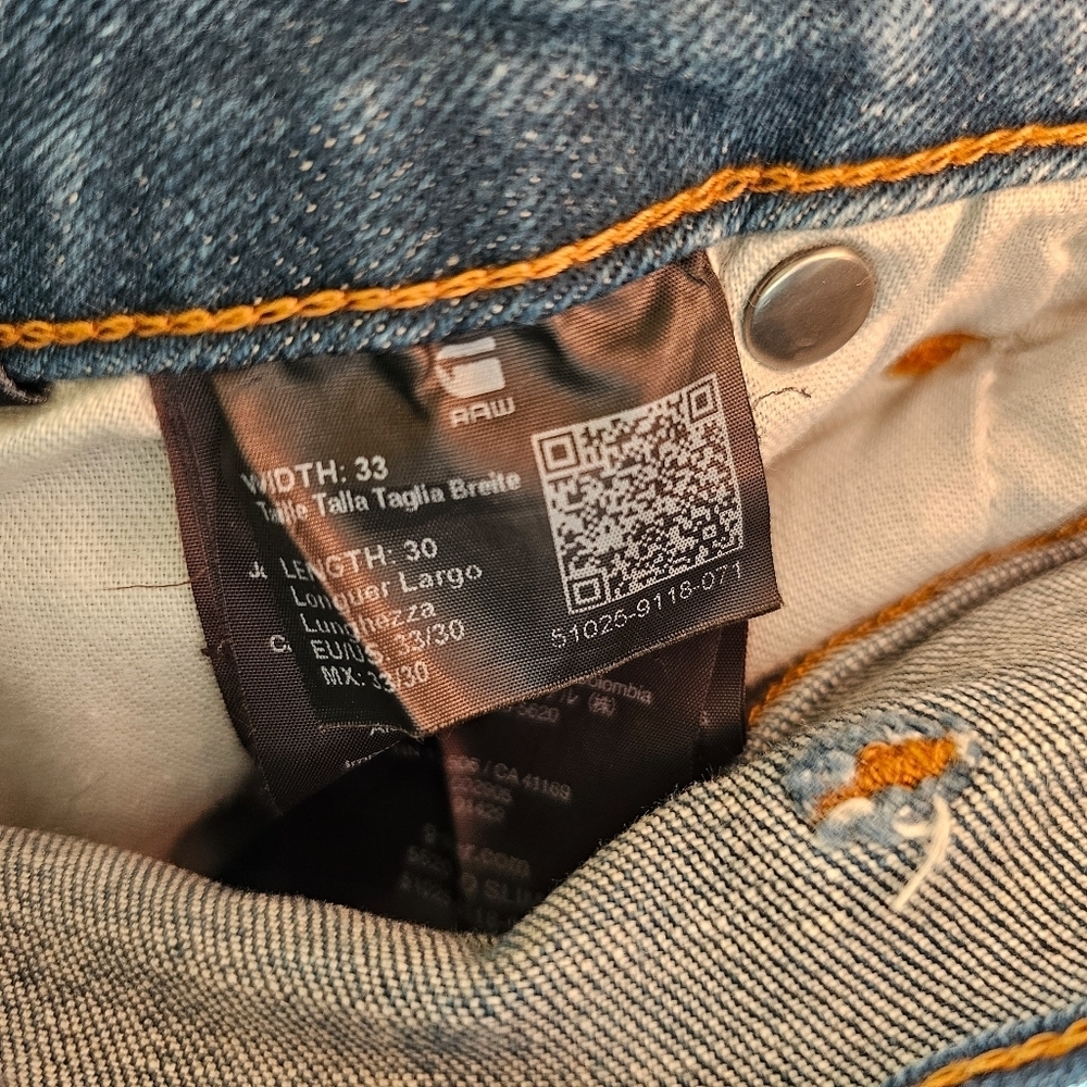 G-Star Raw Elwood 5620 3D Slim Jeans Size W33 L30 - Picture 10 of 13